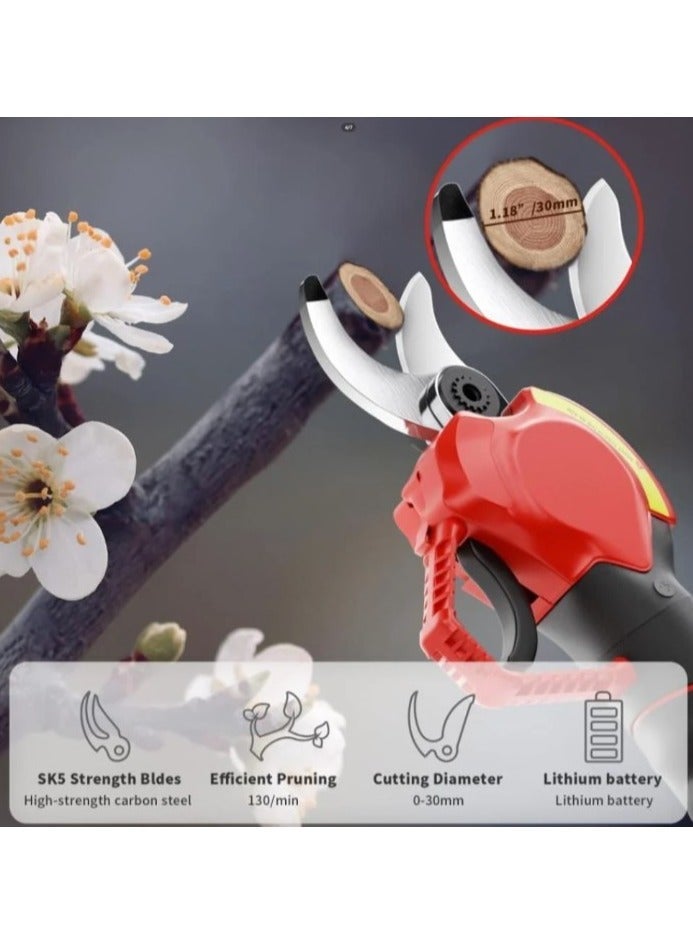 Denx Portable Cordless Electric Tree Pruning Shears, Replaceable Blades, 500W Battery - Image 4