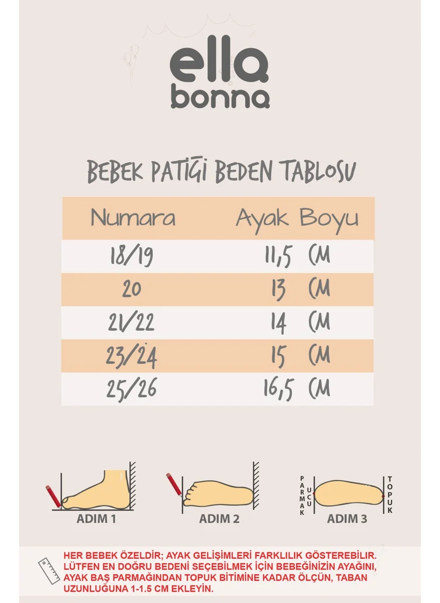 ايلا بونا Tedy Baby Slippers Home Booties, Non-Slip Sole, Organic Cotton Lining, Home Nursery Shoes Pink