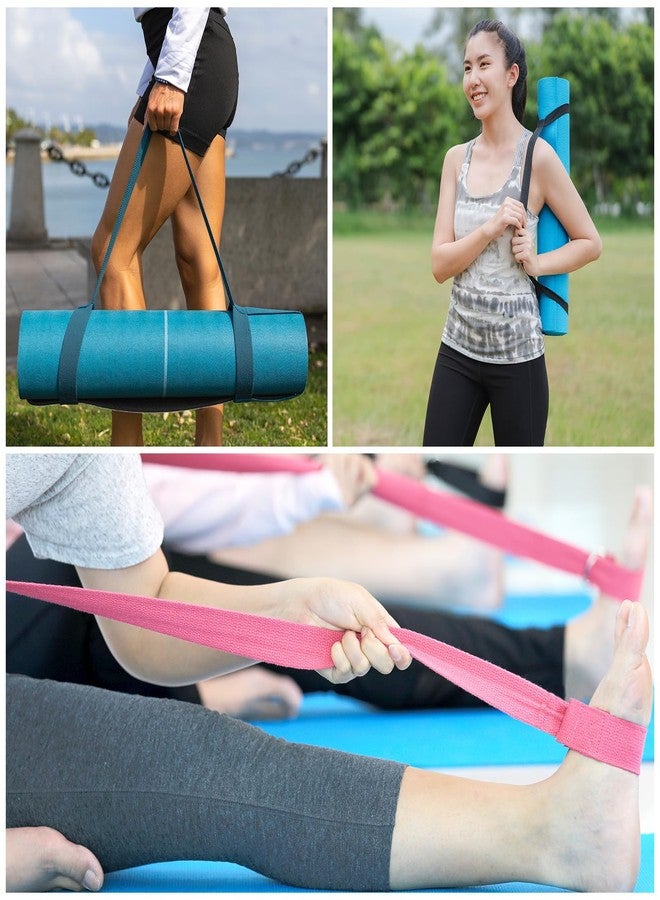 PATIKIL Yoga Mat Strap, 4 Pack Adjustable Yoga Mat Carrier Straps Sling Cotton Anti Slip Mat Holder Stretching Band for Exercise, Orange - Image 5