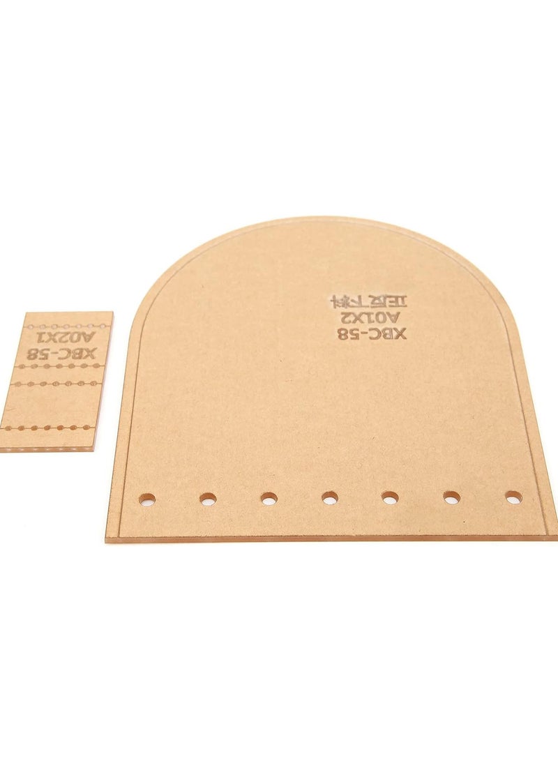 GGOOT Wallet Pattern Stencil, Leather Making Template Acrylic Clear DIY Leather Crafts Transparent 2pcs for Leather Craft Quilting Sewing for DIY Leather Crafts  - Image 2