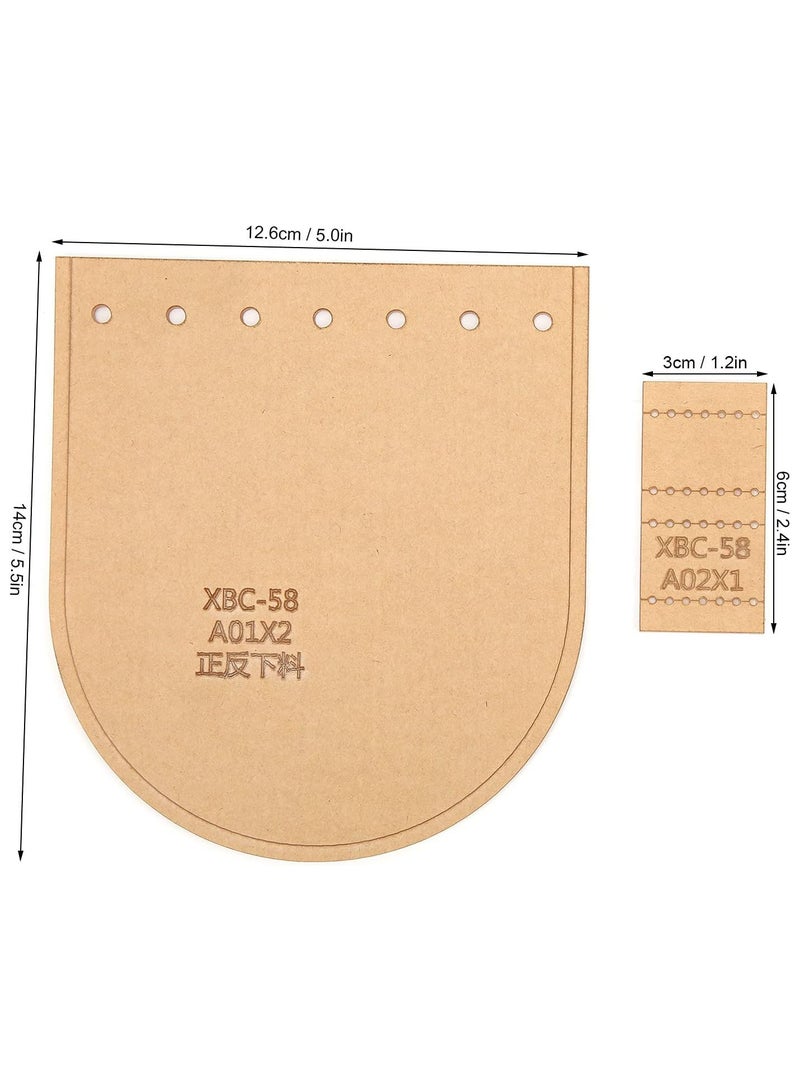 GGOOT Wallet Pattern Stencil, Leather Making Template Acrylic Clear DIY Leather Crafts Transparent 2pcs for Leather Craft Quilting Sewing for DIY Leather Crafts  - Image 5