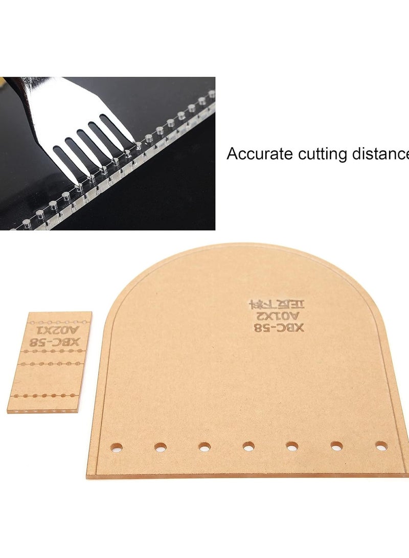 GGOOT Wallet Pattern Stencil, Leather Making Template Acrylic Clear DIY Leather Crafts Transparent 2pcs for Leather Craft Quilting Sewing for DIY Leather Crafts  - Image 4