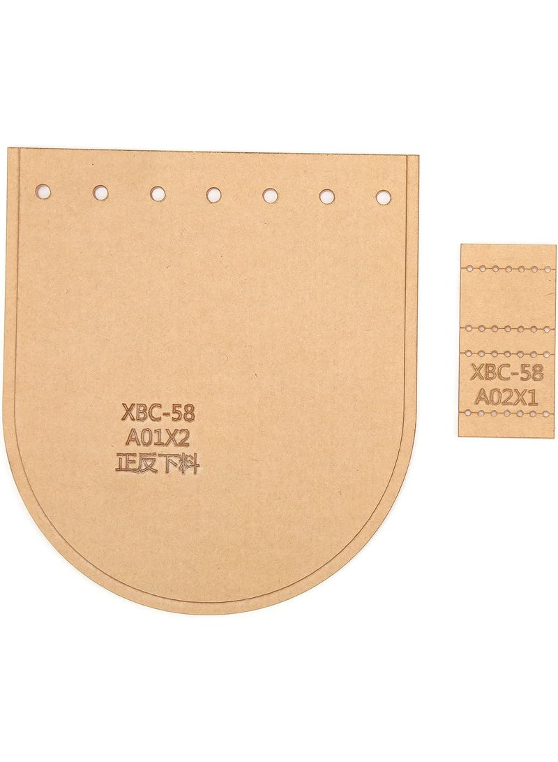 GGOOT Wallet Pattern Stencil, Leather Making Template Acrylic Clear DIY Leather Crafts Transparent 2pcs for Leather Craft Quilting Sewing for DIY Leather Crafts  - Image 1