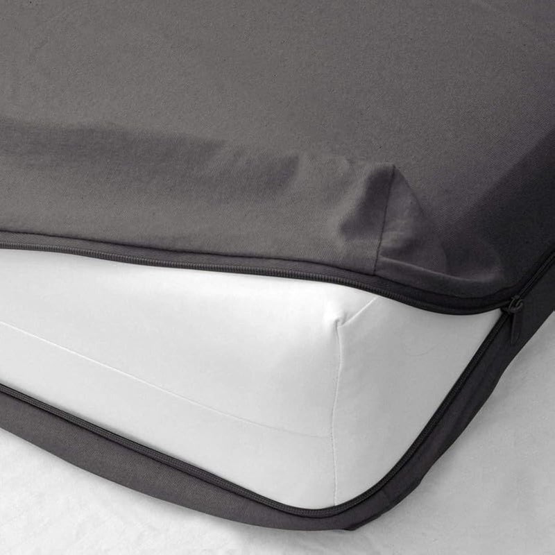 Shreem Linen Zipper Fitted Sheet 16 Inch Extra Deep Pocket Soft Brushed Microfiber Bottom Sheet Wrinkle Shrink  Fade Resistant Hotel Quality Dark Grey Twin XL
