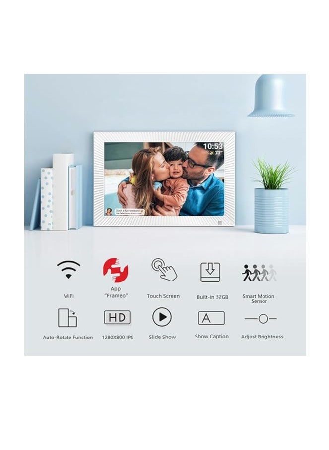 Generic - FRAMEO Smart Wifi Digital Photo Frame 10.1 inch 16G Internal Storage 1280x800 IPS Touch Screen Motion Sensor Auto-Rotation Share Photos and Videos Instantly via Frameo APP (10.1 inch) - Image 1