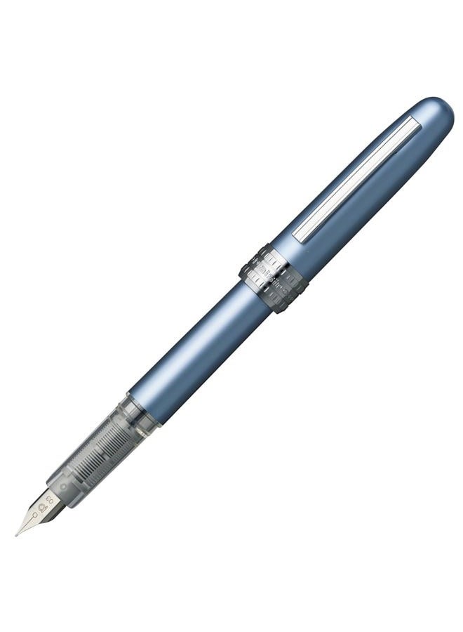Platinum Fountain Pen, Plaisir Fine Nib, Frosty Blue - Image 1