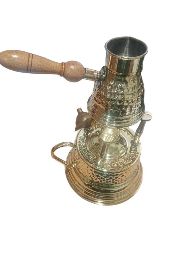 كانكا طقم القهوة التركية 2 قطعة من النحاس الخالص سبرتاية , كنكة ,حجم كبير - Image 2