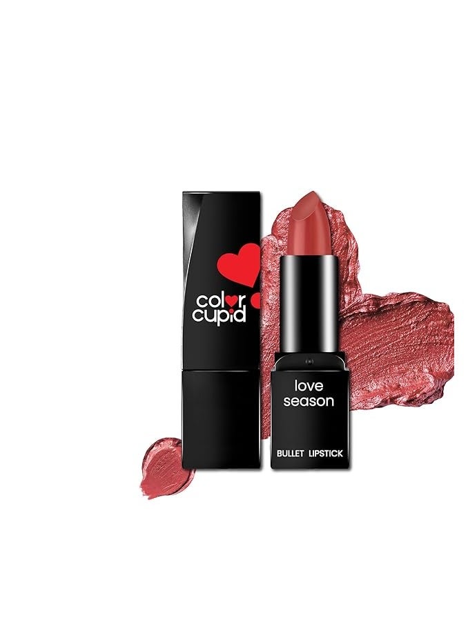 Color Cupid Velvety Intense Color 12-Hour Stay Bullet Lipstick | Infused with Hyaluronic Acid & Jojoba Oil | Transfer proof & Smudge Proof | Love Season | Sunkissed Nude | 4.1g - Image 1