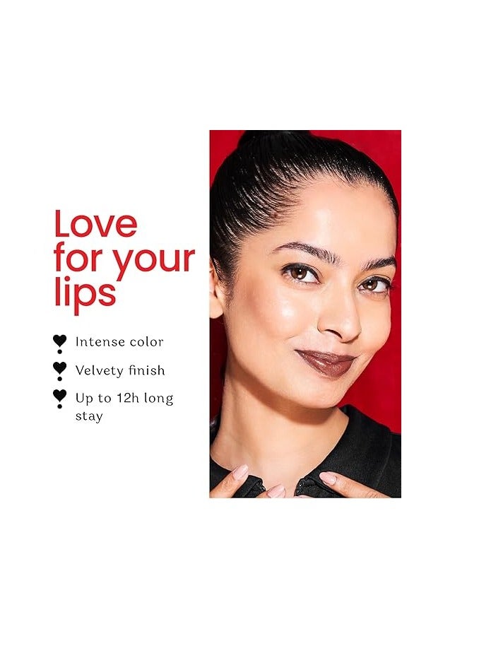 Color Cupid Velvety Intense Color 12-Hour Stay Bullet Lipstick | Infused with Hyaluronic Acid & Jojoba Oil | Transfer proof & Smudge Proof | Love Season | Sunkissed Nude | 4.1g - Image 2