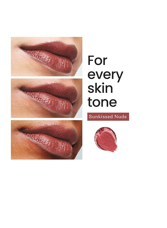 Color Cupid Velvety Intense Color 12-Hour Stay Bullet Lipstick | Infused with Hyaluronic Acid & Jojoba Oil | Transfer proof & Smudge Proof | Love Season | Sunkissed Nude | 4.1g - Image 3