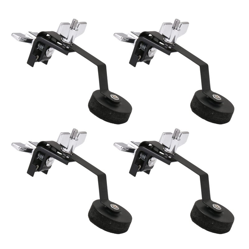 BQLZR 4pcs Vintage Snare Drum Damper Muffler Silencer Tone Control Black Fit Modern
