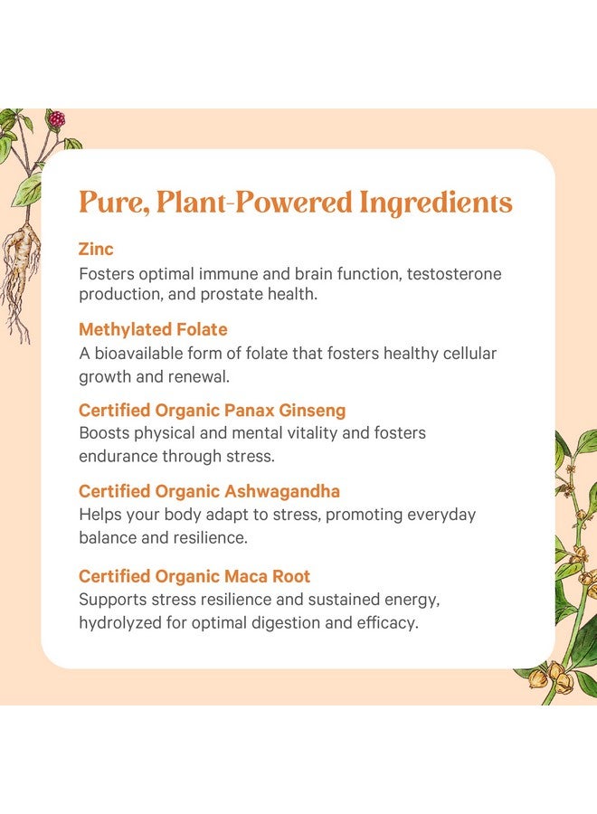 بيور سينرجي فيتا مين فيتاليتي | فيتامينات متعددة طبيعية للرجال | فيتامينات متعددة يومية للرجال مصنوعة من أطعمة عضوية كاملة | للطاقة، والتخلص من التوتر، ودعم المناعة (60 قرصًا) - Image 4