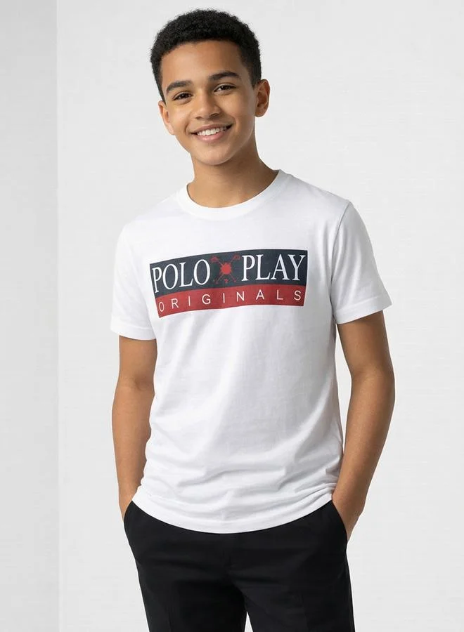 Polo Play Teen Boys Graphic Logo T-Shirt