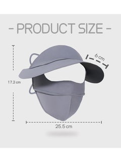 Gerenic Ice Silk Face Mask With Brim, Breathable Protection UV Face Cover, Sports Protection Cover (Gray)  - Image 2