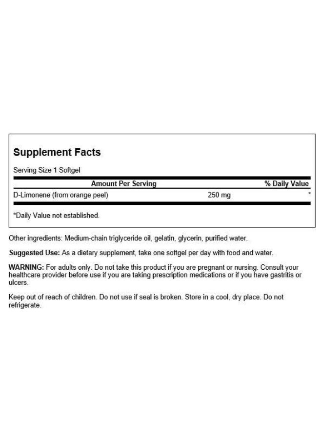 SWANSON D-Limonene Orange Peel Extract Softgels for Immune Support - Image 2