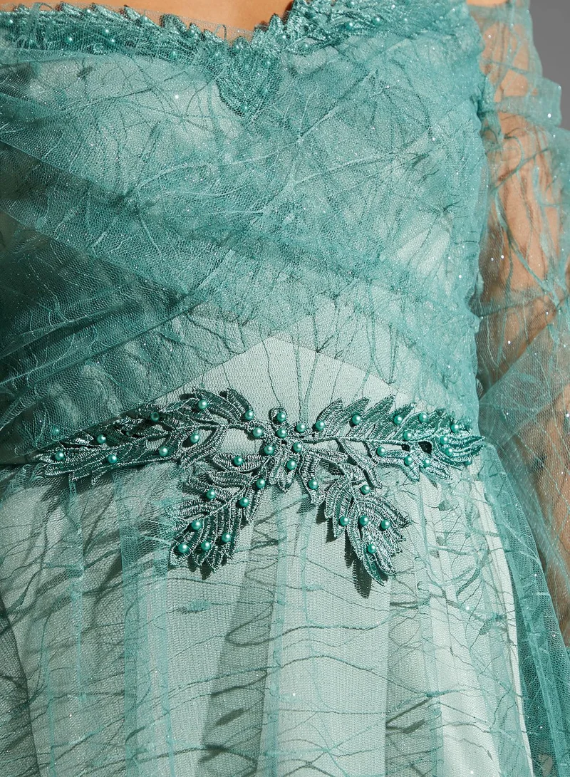Namshi x Maryam Off-Shoulder Cross-Over Gown