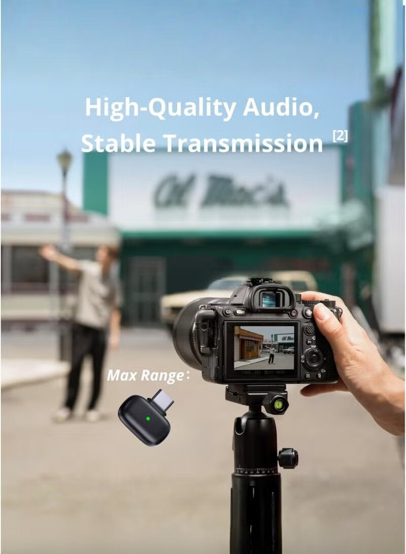 ELTRAZONE T80 Wireless Lavalier Microphone System, Noise Reduction, Clear Wireless Transmission, Lightweight Plug-and-Play Clip Mic for Smartphones, Cameras, Vlogging, Interviews, Live Streaming & Content Creation - Image 5