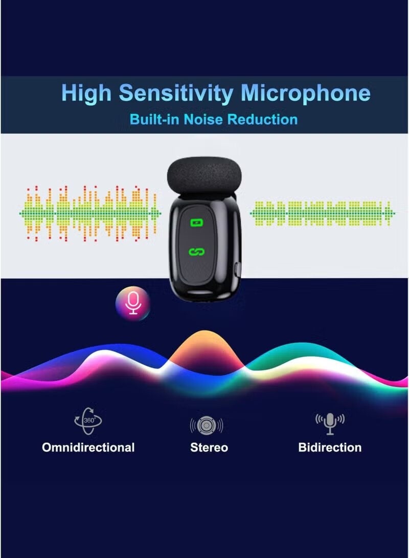 ELTRAZONE T80 Wireless Lavalier Microphone System, Noise Reduction, Clear Wireless Transmission, Lightweight Plug-and-Play Clip Mic for Smartphones, Cameras, Vlogging, Interviews, Live Streaming & Content Creation - Image 2