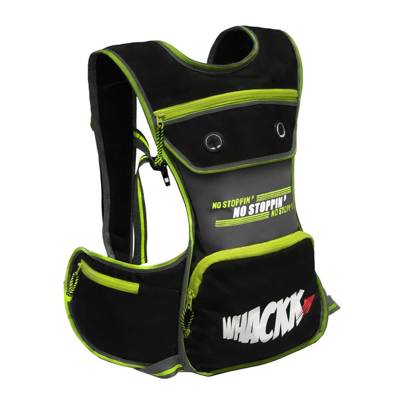 WHACKK Whizz Running Bag |Unisex Camping & Hiking | Hydration Pouch Compartment w. Connecting Water ducts Pockets |Exercise & Fitness|Motorcycle Trekking Outdoor (Bladder Not Included) (Green) - Image 1