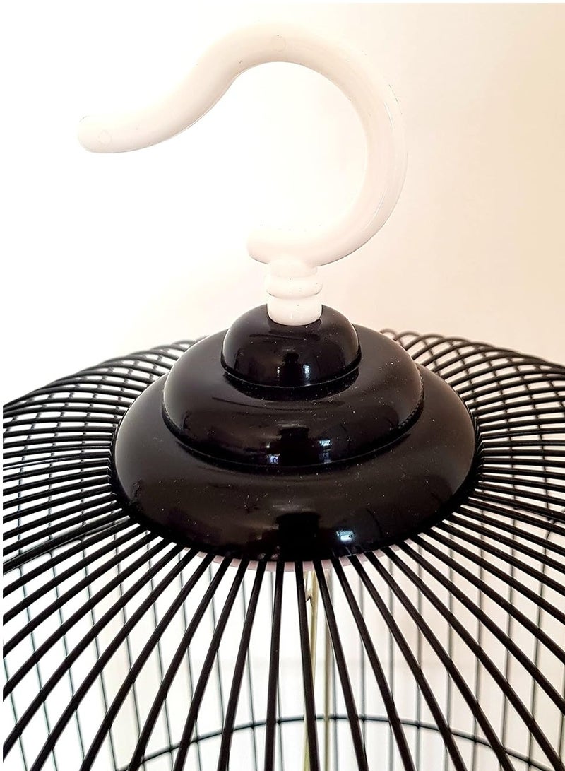 قفص طيور كبير مع وعاء طعام وأرجوحة وعصا خشبية مناسب للببغاوات الصغيرة والمتوسطة مثل الكونيور والمكاو وطيور الحب والكوكاتيل والكناري والحسون - Image 4