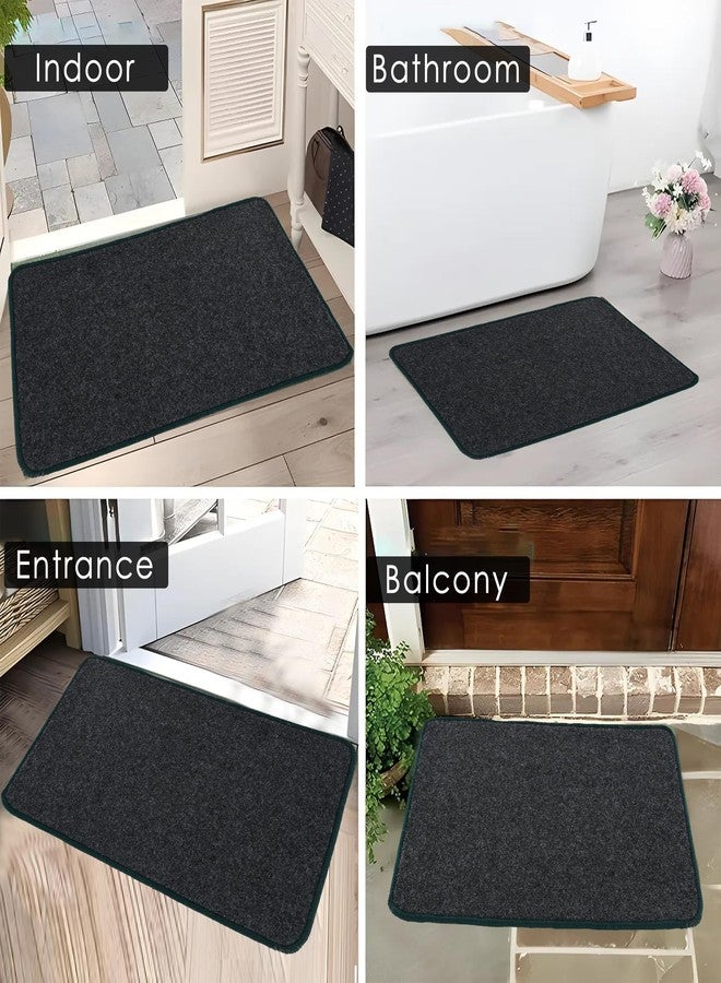 Kuber Industries Pack of 6 Anti-Skid Door Mats for Home | Soft Washable Microfibre & Water Soaking Floor/Bathroom Mat - Maroon & Grey - Image 4