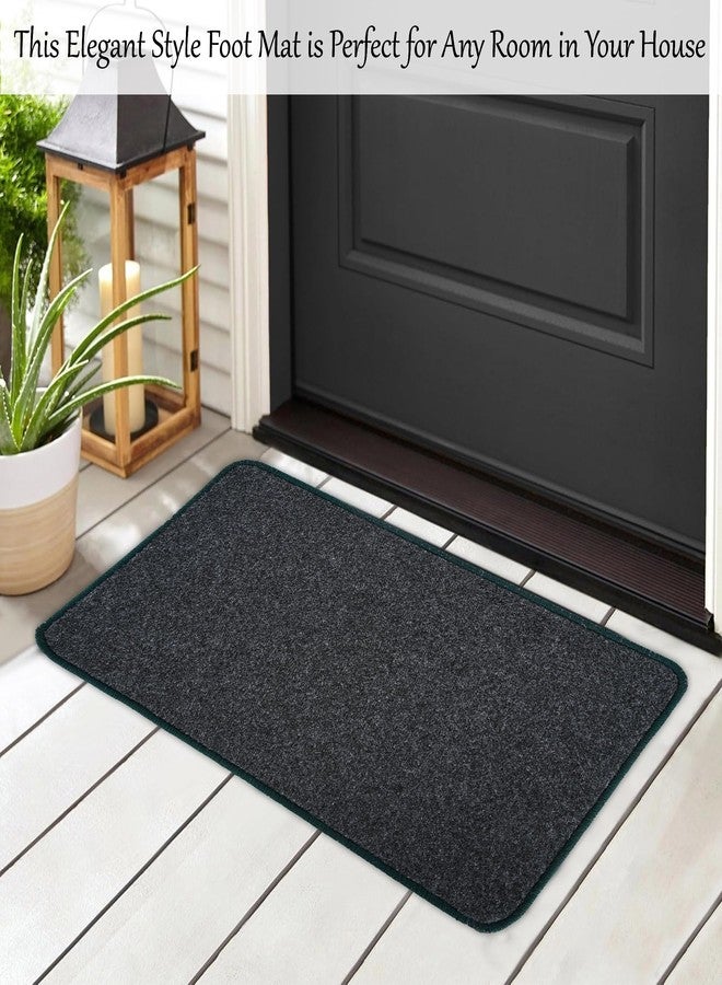 Kuber Industries Pack of 6 Anti-Skid Door Mats for Home | Soft Washable Microfibre & Water Soaking Floor/Bathroom Mat - Maroon & Grey - Image 2