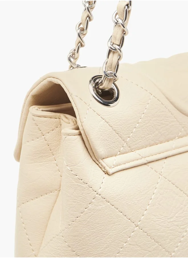 Celeste Women Quilted Crossbody Bag with Adjustable Strap and Twist Clasp Closure