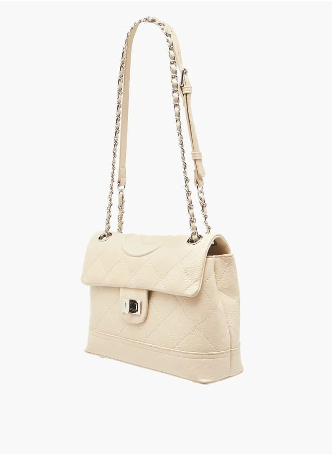 Celeste Women Quilted Crossbody Bag with Adjustable Strap and Twist Clasp Closure