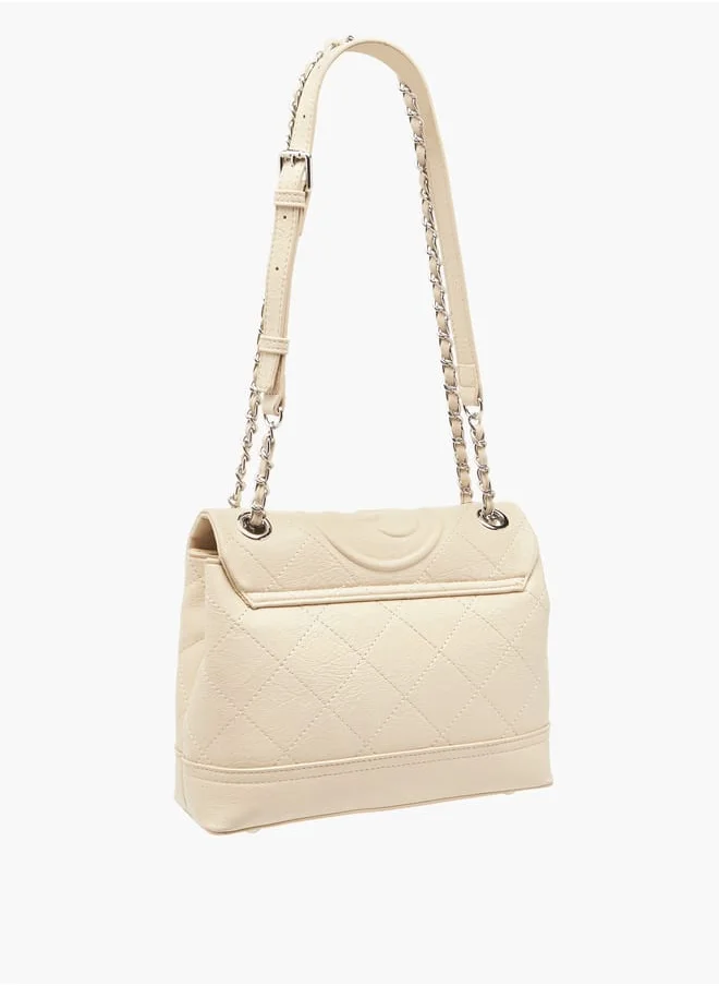 Celeste Women Quilted Crossbody Bag with Adjustable Strap and Twist Clasp Closure