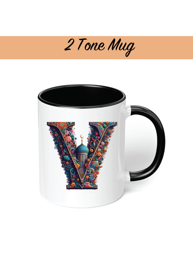 PRINTSHOP4ME Pack of 3 Initial Monogram Gift Set - Black Coffee Mug, Cosmetic Bag and Cotton Tote bag Set - Gift Set for Her - Perfect for Ramadan, School, Travel and Birthday Gift  - Image 5