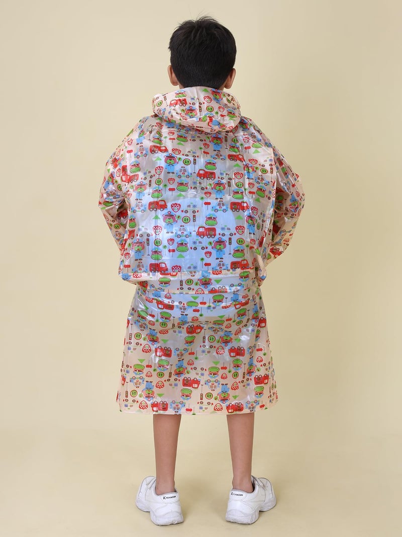 Rupa Rainwear for Kids, Waterproof PVC Rain Jacket with Carry Bag, Teddy Printed Design, Pack of 1 - Image 5