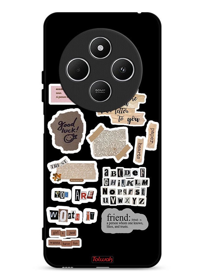 Tolwak Xiaomi Redmi 14R 5G Protective Case Cover Good Luck Quotes Stickers - Image 1