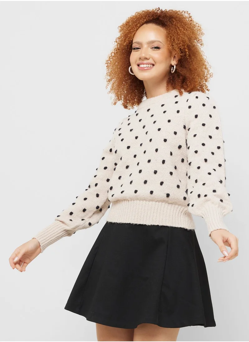 Jacqueline de Yong Crew Neck Knitted Sweater