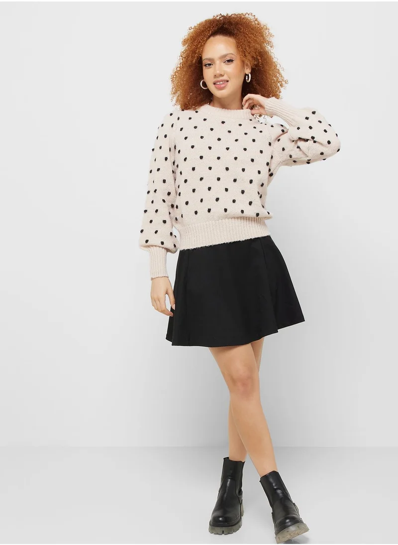 Jacqueline de Yong Crew Neck Knitted Sweater