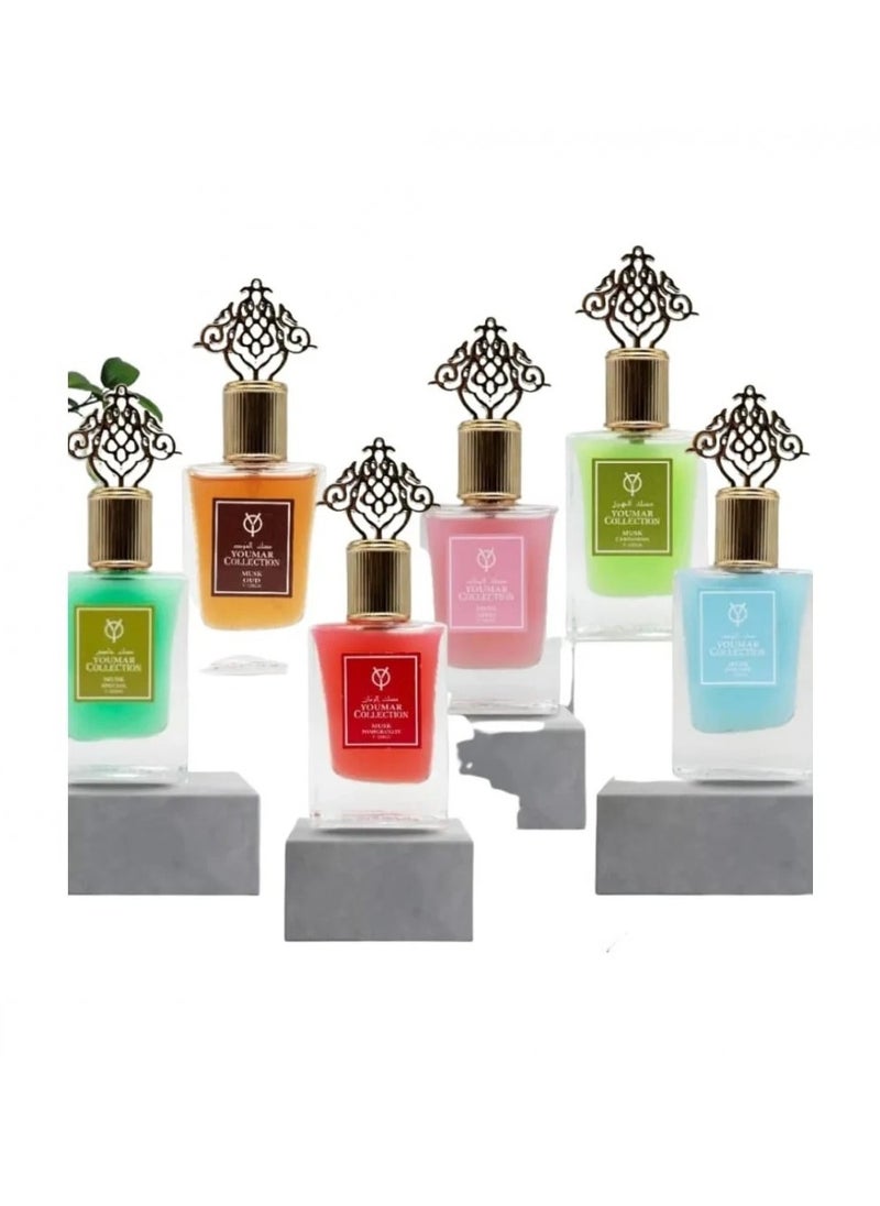 مسك مجموعة (6 ) عطر مسك  25مل 