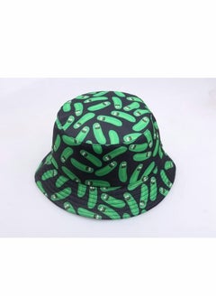 Y&D Bucket Hat, Cartoon Cucumber Print Reversible Summer Sun Cap for Women Men Outdoor Travel  - Image 3