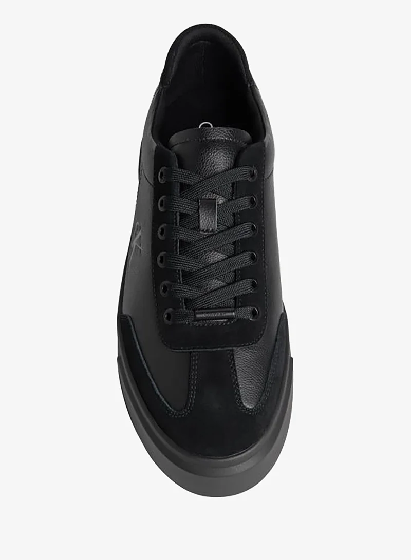 CALVIN KLEIN Triple Black Premier - Leather Signature Trainers for Men | Best Price UAE