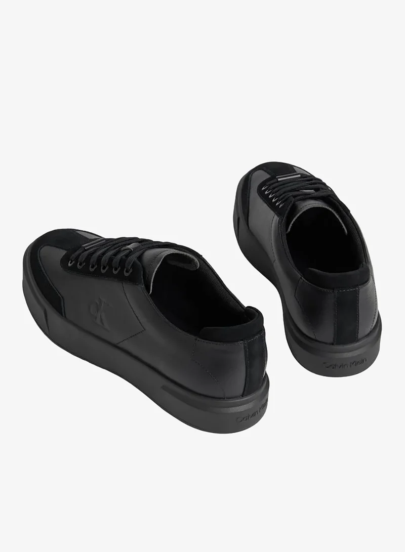 CALVIN KLEIN Triple Black Premier - Leather Signature Trainers for Men | Best Price UAE