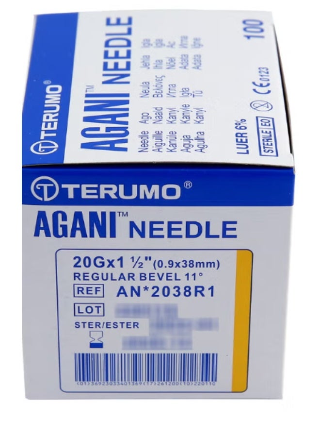 TERUMO Agani Needle 20G x 1 1/2 (0.9 x 38mm) - Image 1