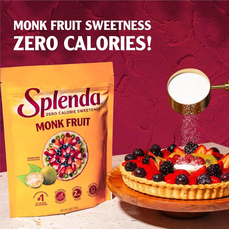 Splenda Monk Fruit Zero Calorie Granulated Sweetener - 3.8 Oz Sugar Substitute - Image 4