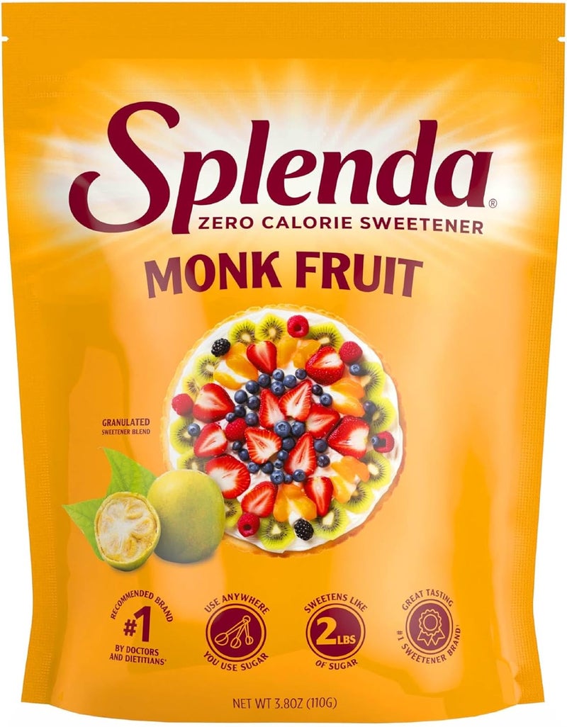 Splenda Monk Fruit Zero Calorie Granulated Sweetener - 3.8 Oz Sugar Substitute - Image 1