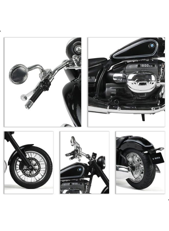 Risopen 1/12 Motorcycle Model Toy for BMW R18 Alloy Die-cast Motorcycle Model for Welly No Assembly Required Mini Racing Moto Collection Gift for Adult （Black） - Image 5