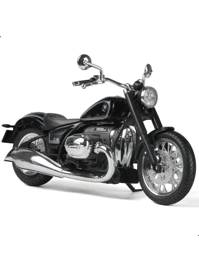 Risopen 1/12 Motorcycle Model Toy for BMW R18 Alloy Die-cast Motorcycle Model for Welly No Assembly Required Mini Racing Moto Collection Gift for Adult （Black） - Image 1