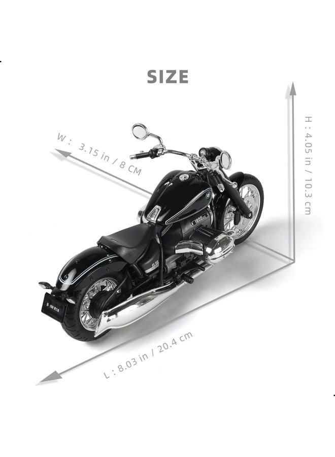 Risopen 1/12 Motorcycle Model Toy for BMW R18 Alloy Die-cast Motorcycle Model for Welly No Assembly Required Mini Racing Moto Collection Gift for Adult （Black） - Image 2