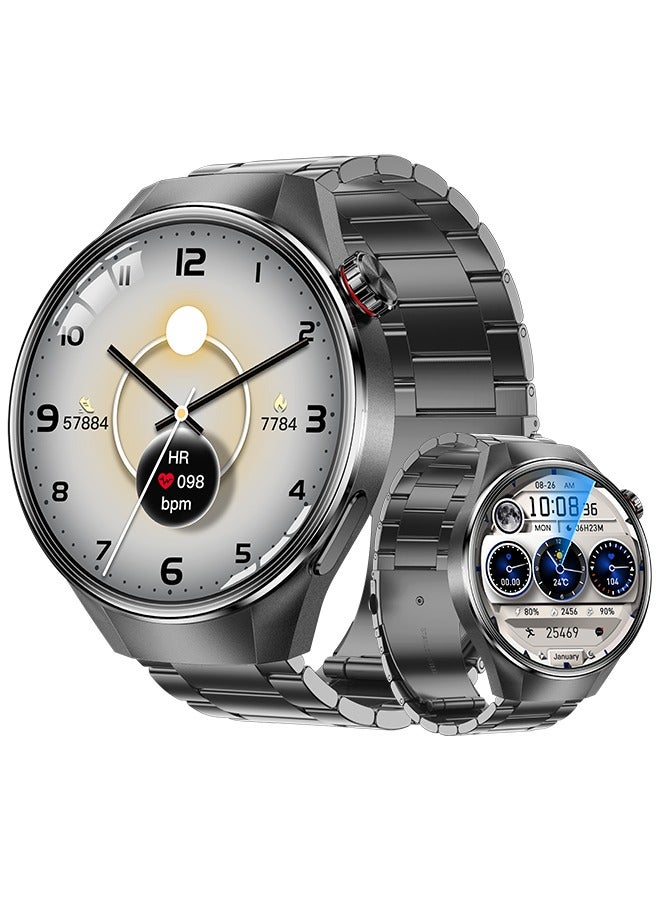 رولستيمي ساعة ذكية بلوتوث للرجال مقاس 1.75 بوصة/سوار ذكي ، الرد / إجراء المكالمات ، مراقبة النوم أثناء التمرين ، عالمية لأنظمة أندرويد وآي أو إس ، آر تي-جي 5 بلس - Image 1