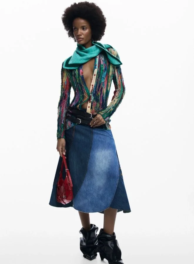 ديسيجوال قميص مطبوع بفن