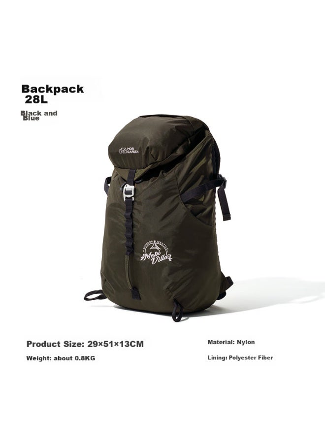 Mobigarden Hiking Backpack, Outdoor Waterproof Large Capacity Backpack, Chiying 28l Nx21664025, Black And Blue - Image 1