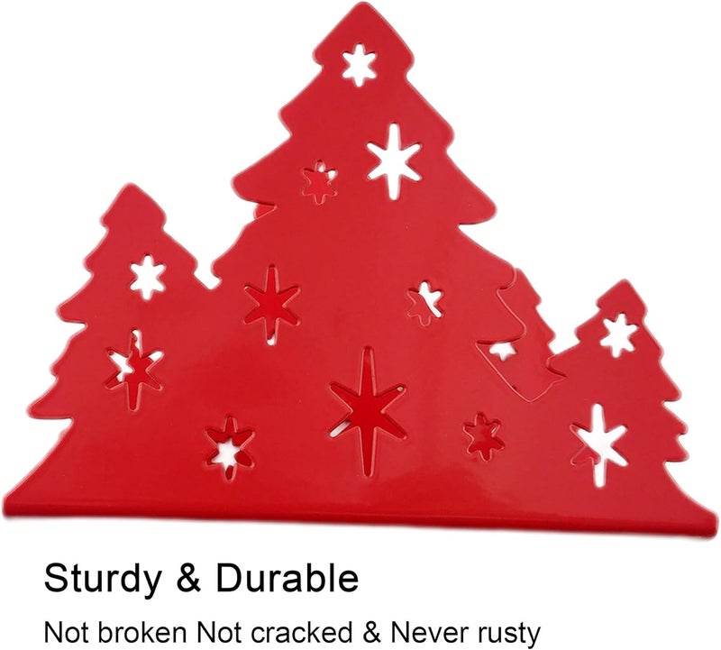 Lysenn Christmas Napkin Holder for Tables - Tissue Dispenser for Kitchen Countertop - Upgraded Sturdy Stainless Steel - Storage and Organization for Multiple Sizes - 6.3 x 4.8 x 2.5 inches - Red - Image 2
