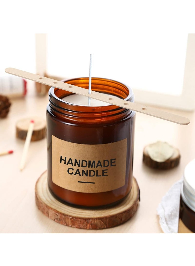 KASTWAVE Candle Wick Holders - 100 Pcs Wooden Candle Wick Holders for Large and Multi Wick Candles, Wick Centering Devices Candle Wick Bars for Candle Making - Image 5