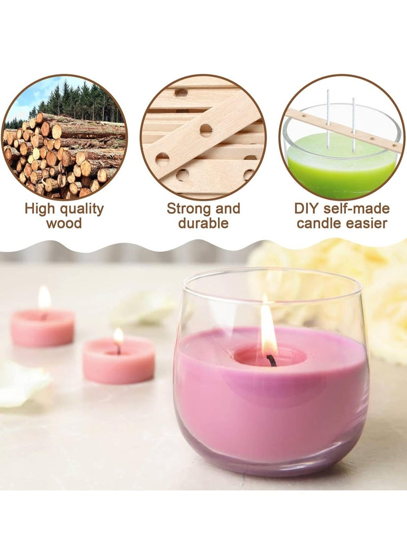 KASTWAVE Candle Wick Holders - 100 Pcs Wooden Candle Wick Holders for Large and Multi Wick Candles, Wick Centering Devices Candle Wick Bars for Candle Making - Image 4